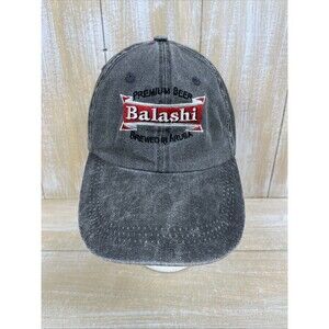 Balashi Premium Beer Brewed In Aruba Black Denim Trucker Hat Adjustable
